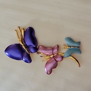 Vintage Metal butterfly brooch